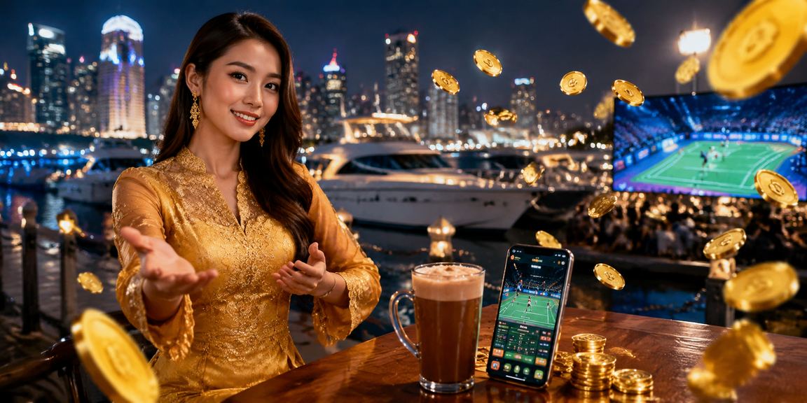 Pengguna Malaysia meneroka Sukan Maya lkb8 melalui telefon pintar bergaya kebaya